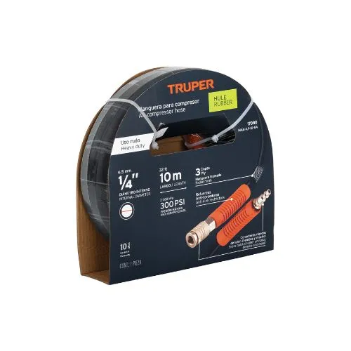 MANGUERA PARA ALTA PRESIÓN 1/4 10 mts  TRUPER